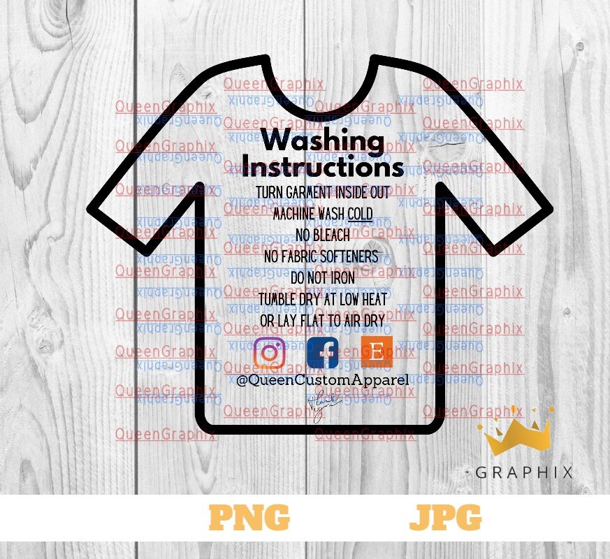 Htv Washing Instructions Printable