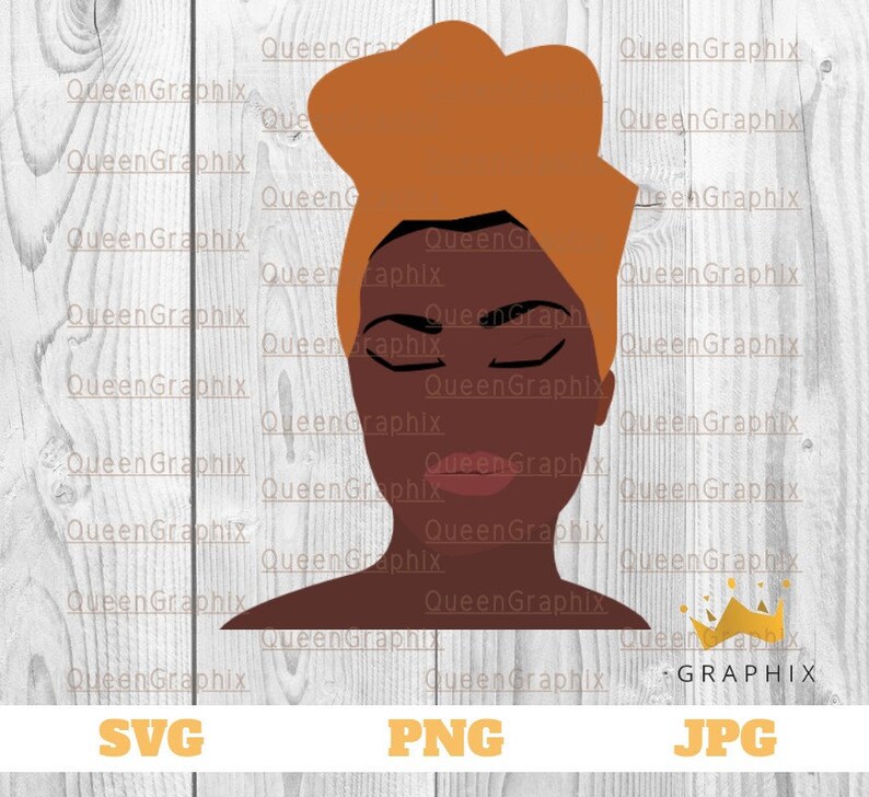 Download Black Woman in Wrap SVG Headwrap PNG Dreadlocks JPG | Etsy