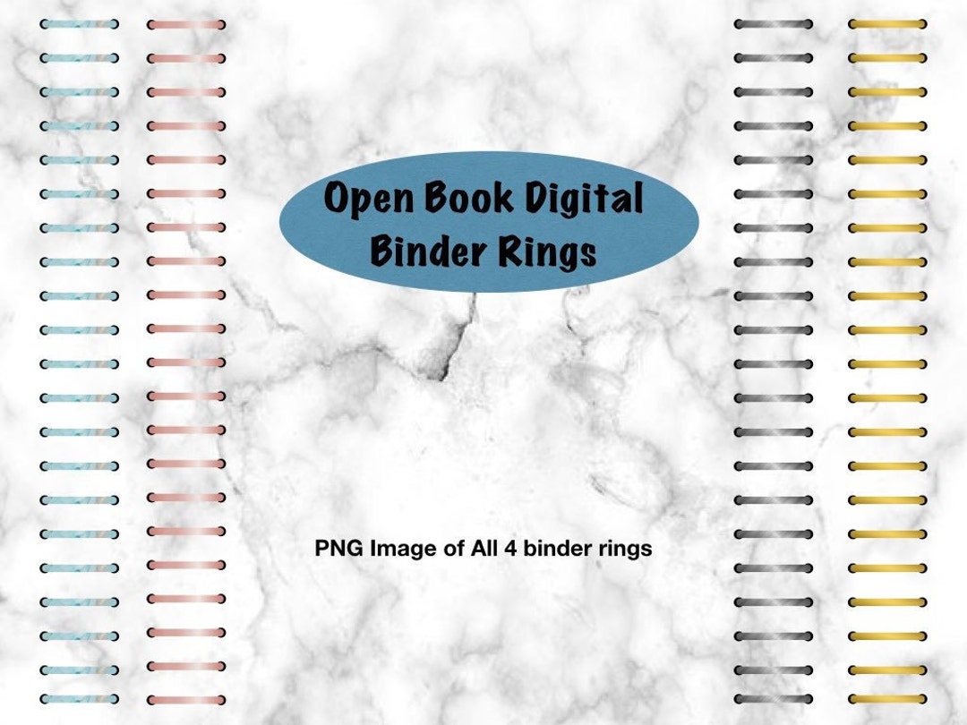 Digital Planner Binder Rings Gold Rings Silver Marble Etsy