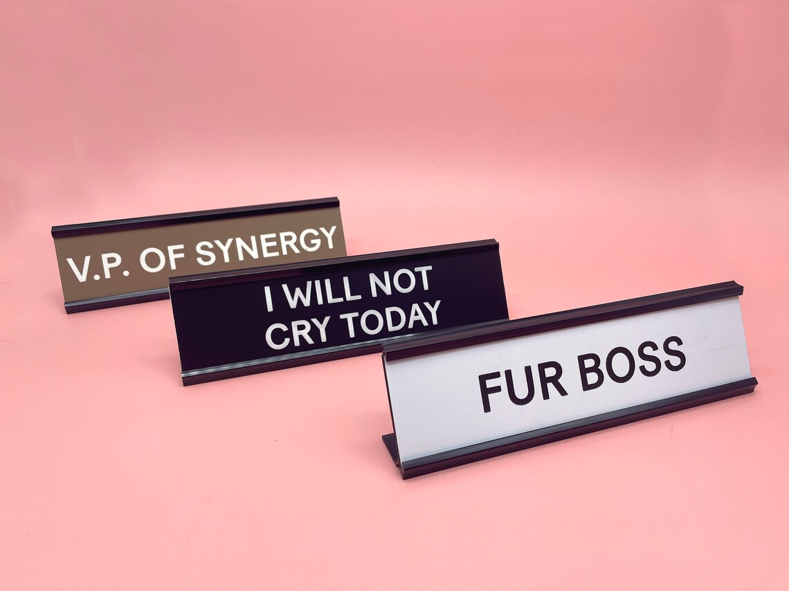 Funny Desk Name Plates Funny Name Plates Etsy