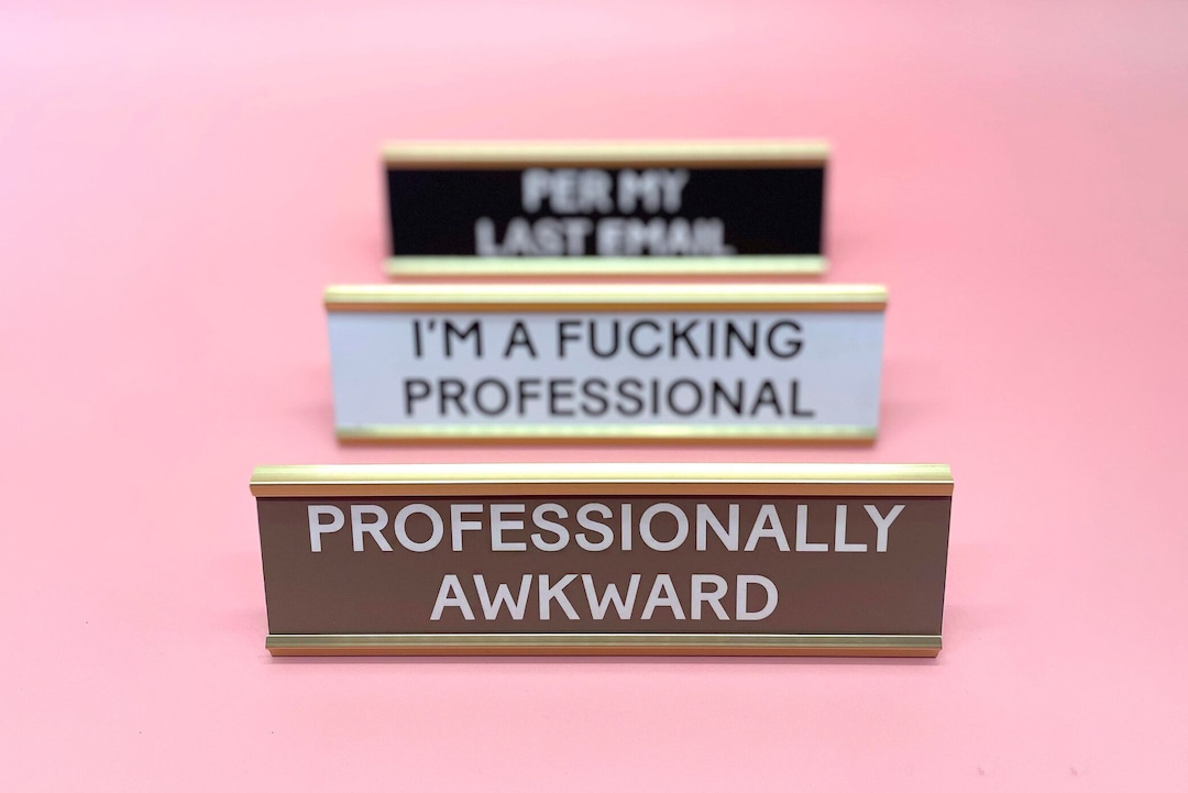 Funny Desk Name Plates Funny Name Plates Etsy