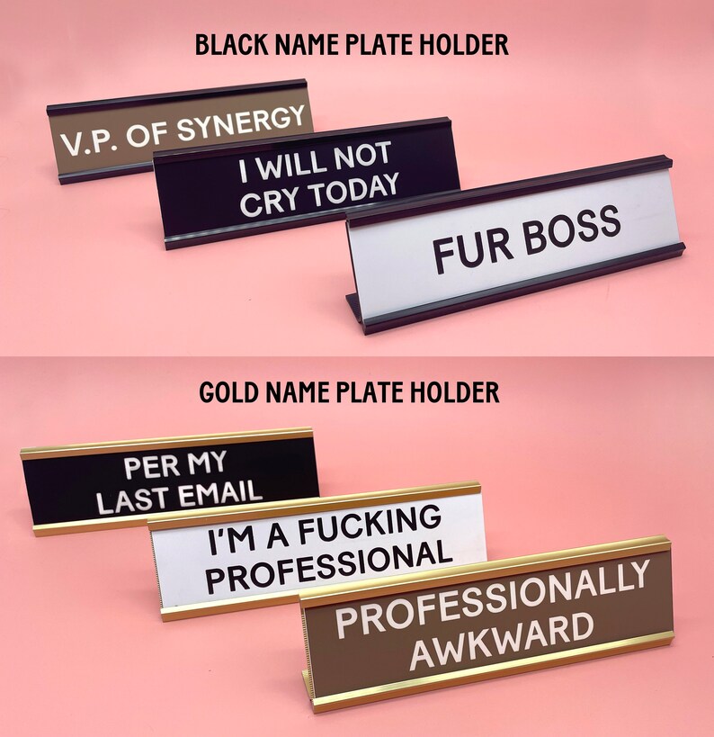 Funny Desk Name Plates Funny Name Plates Etsy