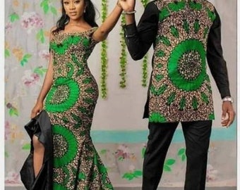 matching african print outfits for couples