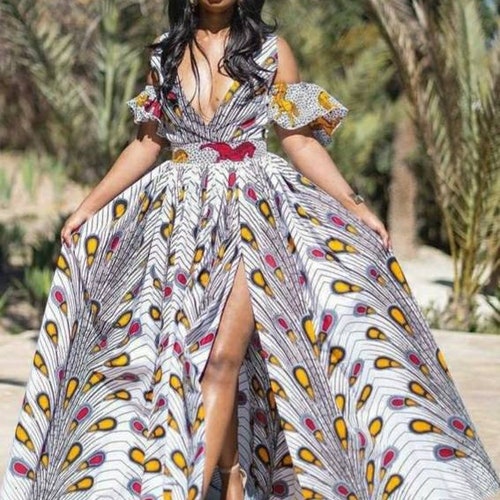 african print skater dress Omi African Print Ankara Skater Dress