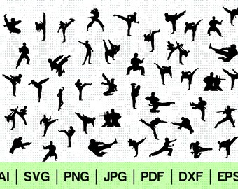 Download Karate Silhouette Etsy