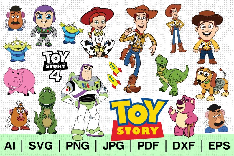 Download 20 Disney Toy Story Svg Clipart Woody Buzz Lightyear Bullseye Jessie Cricut Bundle Kit Instant Download Craft Supplies Tools Materials Shantived Com