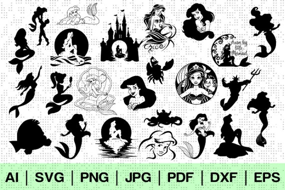 Free Free 83 Little Mermaid Silhouette Svg SVG PNG EPS DXF File