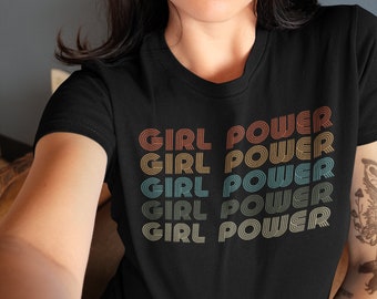 Girl Power Vintage Retro Style T-Shirt, Feminist, GRL PWR, Girl Power TShirt,  Equal Rights, Inspirational Shirt,  BFF Shirt, Girls Trip