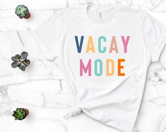 Vacay Mode Regnbågströja, Resetröja, Semestertröja Semester-T-shirt Sommartröja Strandsemester Kryssningströja Sommartoppar Flickor Resa