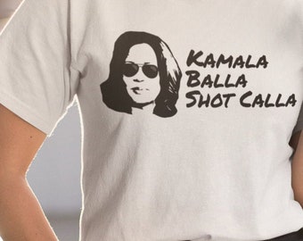Kamala Balla Shot Calla Unisex T-Shirt, Kamala Harris 2020 Camicia, Empower Women, Girl Power, Feminist Attivista Camicia, Divertente Camicia Politica