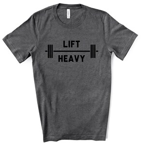 Lift Heavy tshirt mens and womens workout shirt mens lifting | Etsy