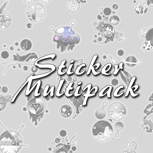 Sticker Multipack |  Multiple Sizes  |  Trace-Cut Abstract Decals