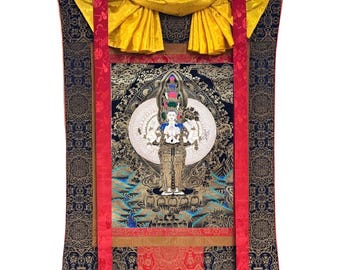 Original Hand-painted 1000 Armed Avalokiteshvara Thangka Painting | Chenrezig Lokeswor | Unique Tibetan Decor for Spiritual Art Lovers