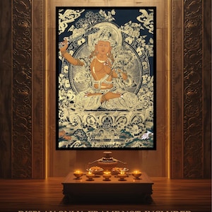 手描きの阿弥陀仏、チベットタンカ絵画 20 x 28 インチ - Etsy 日本