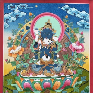 佛教還流 Vajradhara、Prajnaparamita との結合、4 x 6 インチの仏陀菩薩