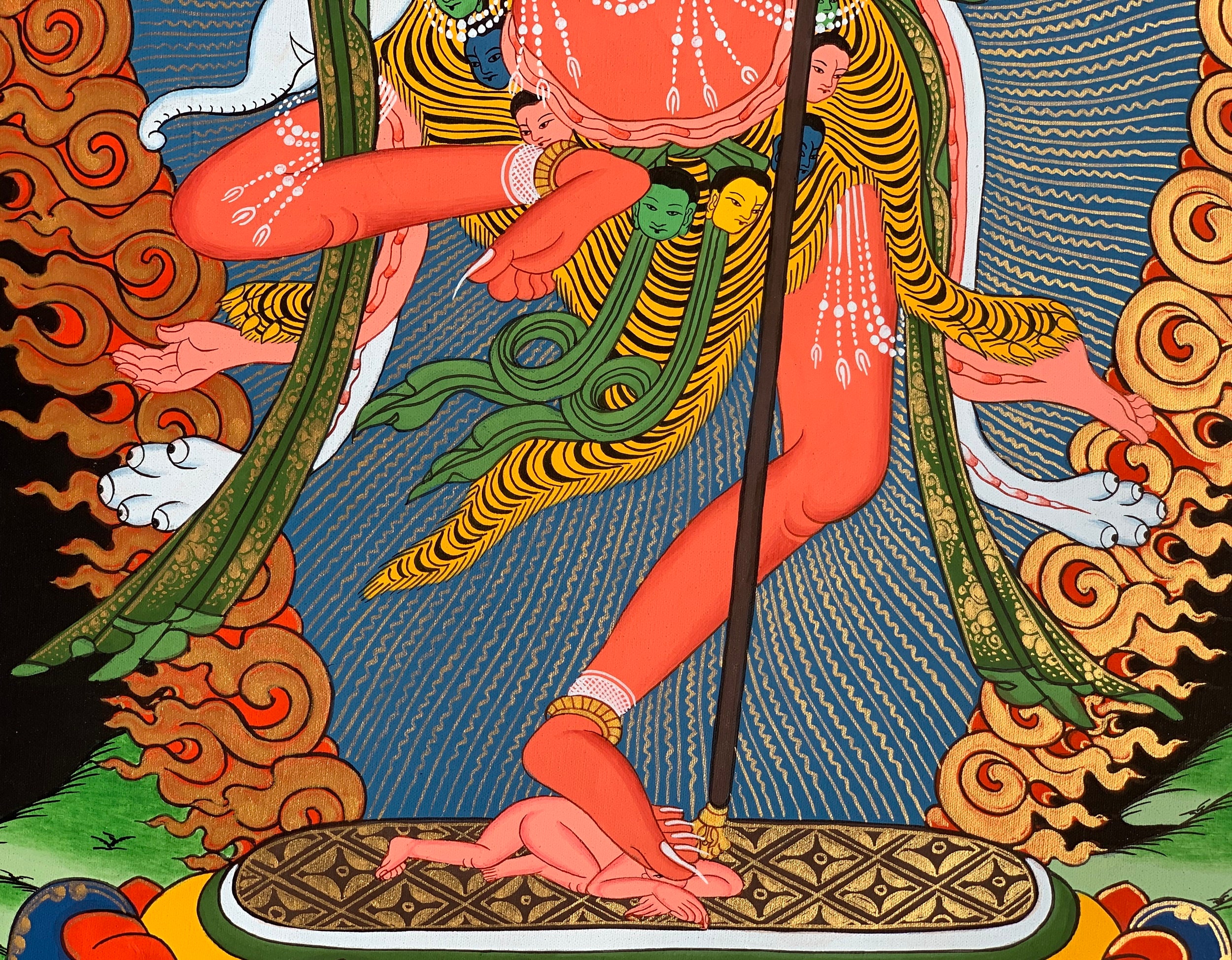 オリジナル手描き VAJRAVARAHI JOGINI / Dorje Phagmo 女性仏陀