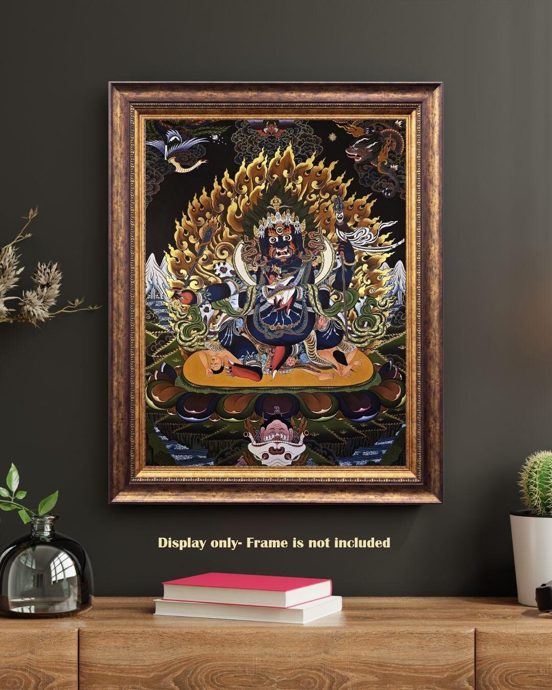 手描きのマハーカーラタンカ｜チベット仏教守護神アート - Etsy 日本