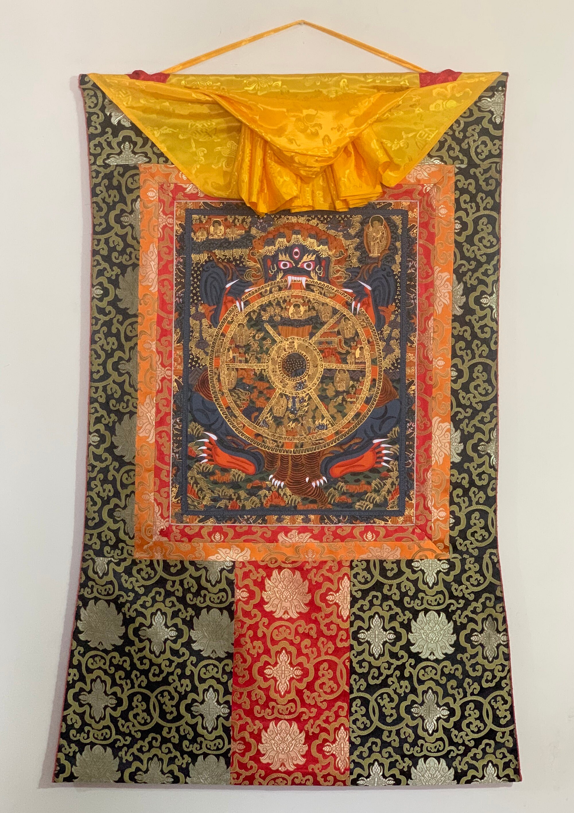 Hand-painted Bhavachakra Mandala the Buddha Life Tibetan | Etsy