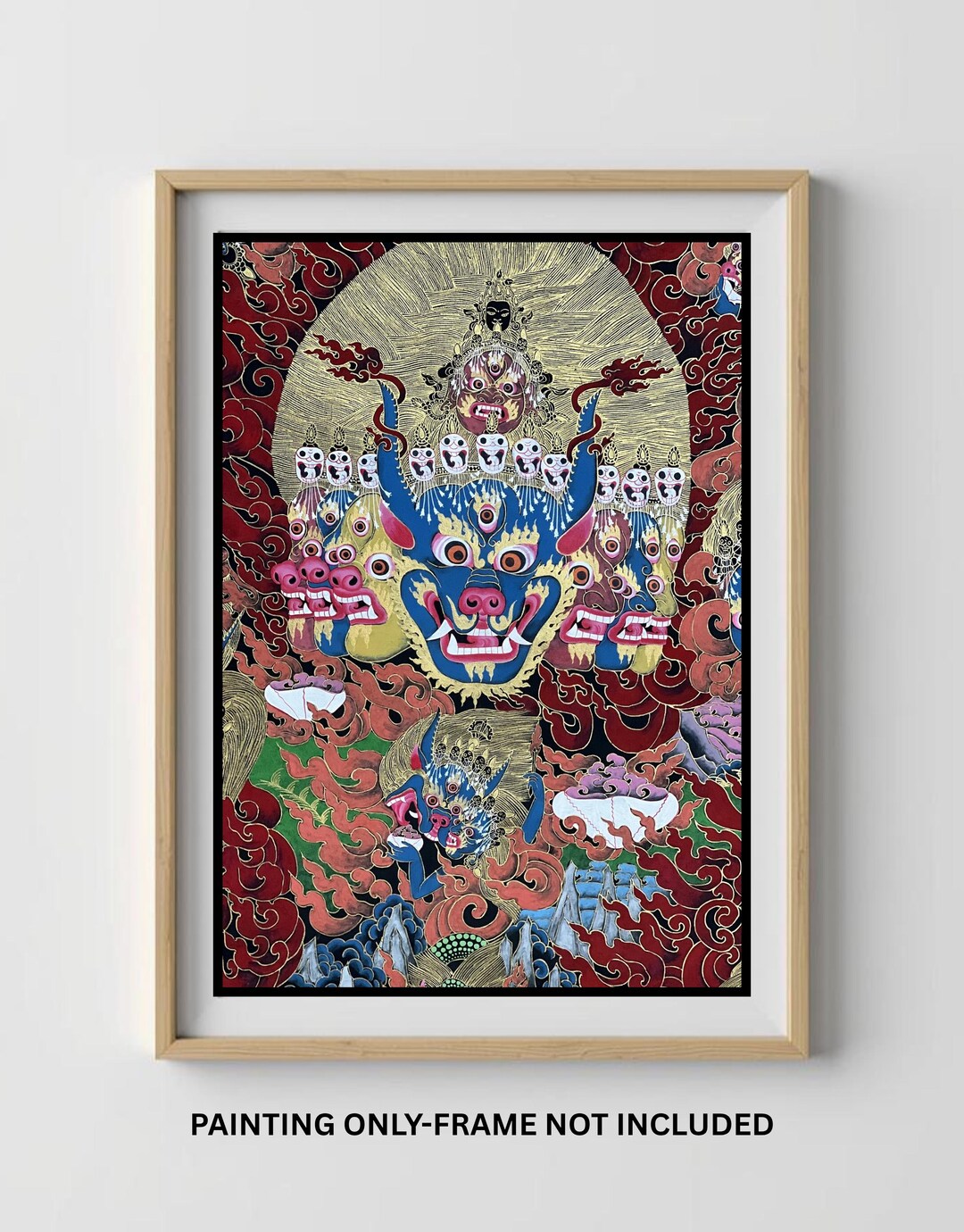 チベット族　装飾芸術図案集 手描きのヤマンタカタンカ – 怒りに満ちたチベット仏教美術 - Etsy 日本