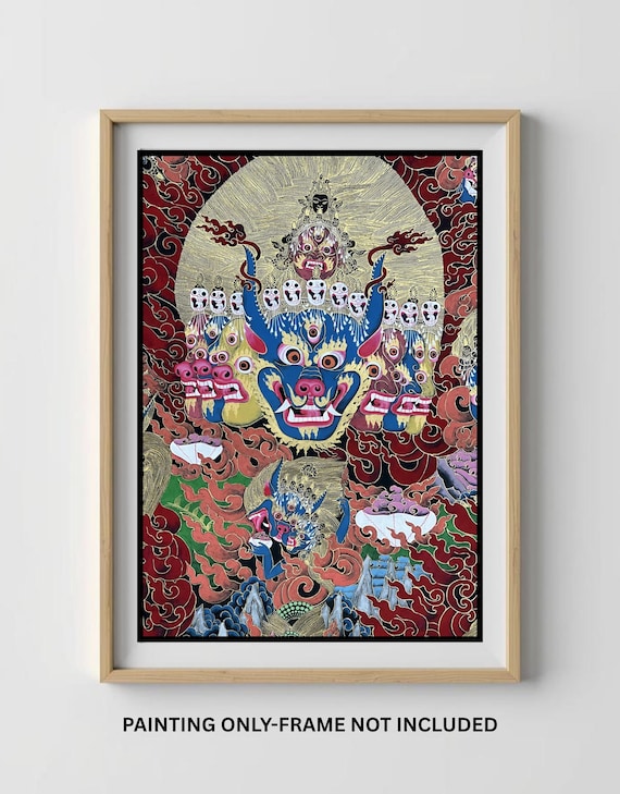 手描きのヤマンタカタンカ – 怒りに満ちたチベット仏教美術 - Etsy 日本