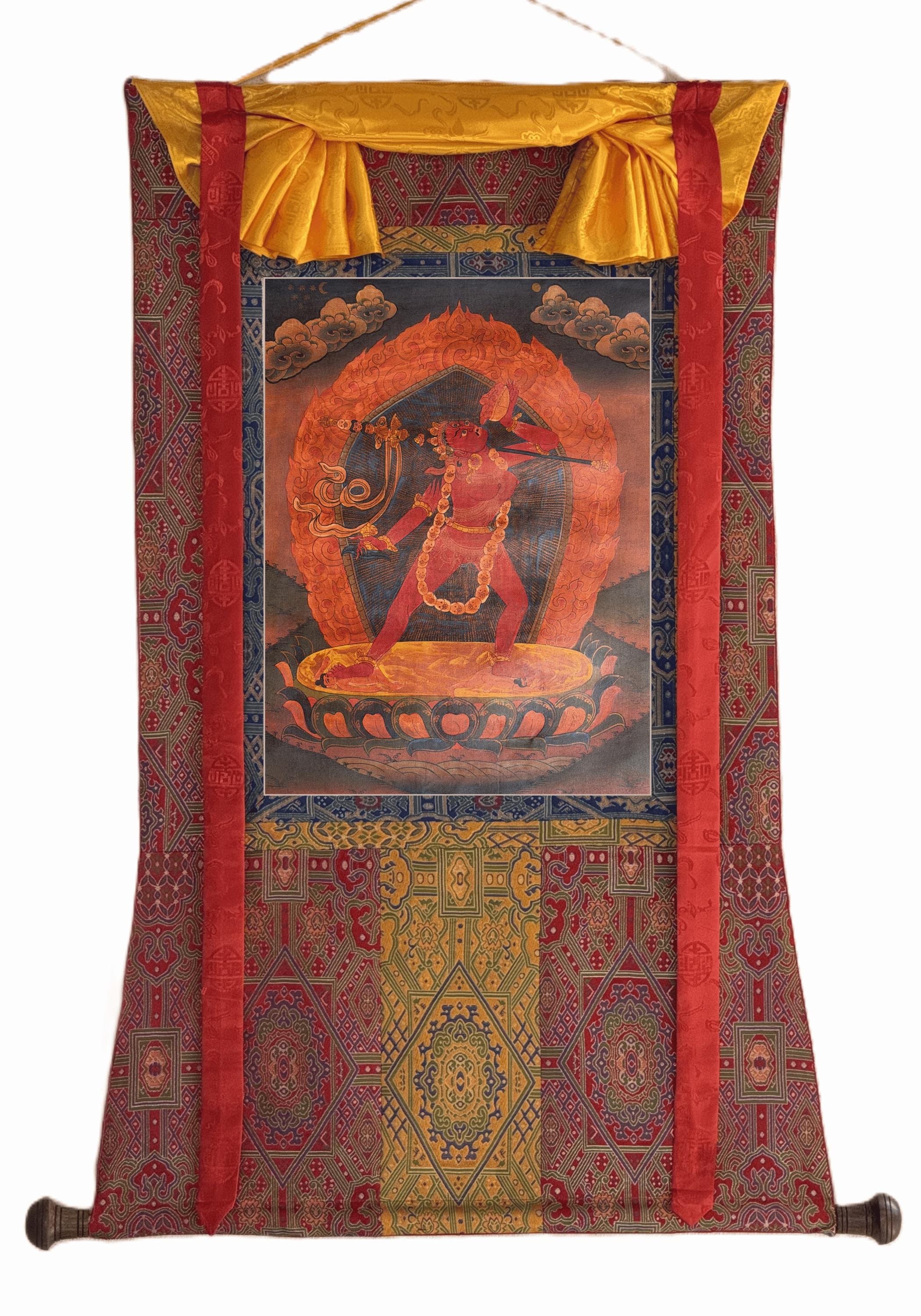 Vajrayogini Thangka | Oil-varnished Hand-painted Tibetan Tantra