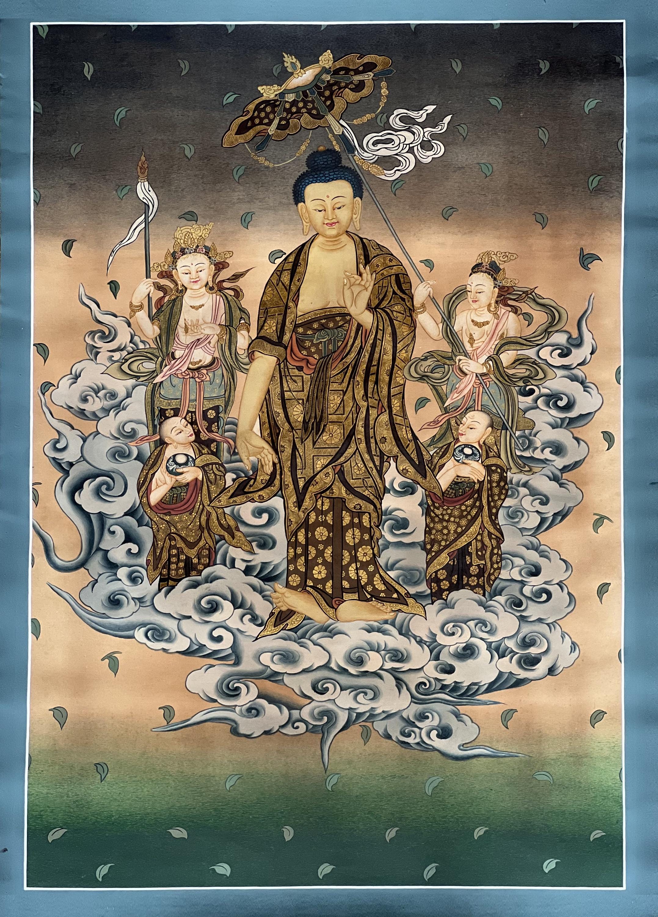 日本画　絵画　仏陀　Buddha アジアン　値下げ 日本画 絵画 仏陀 Buddha アジアン 値下げ 日本画 絵画 仏陀