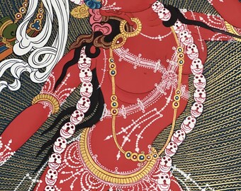 オリジナルの手描きのヴァジュラヨーギニーチベットタンカ絵画