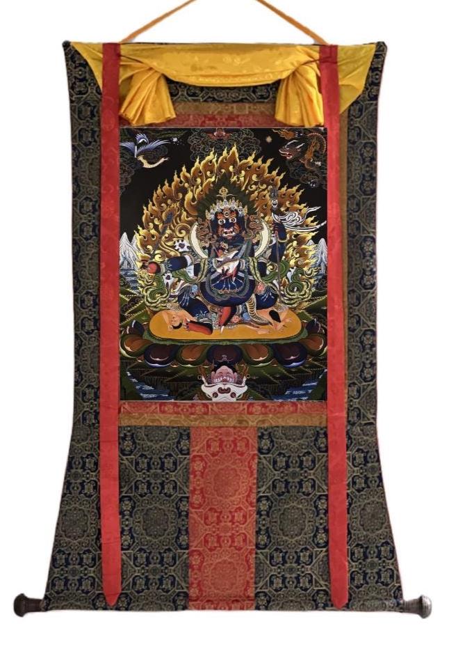 手描きのマハーカーラタンカ｜チベット仏教守護神アート - Etsy 日本