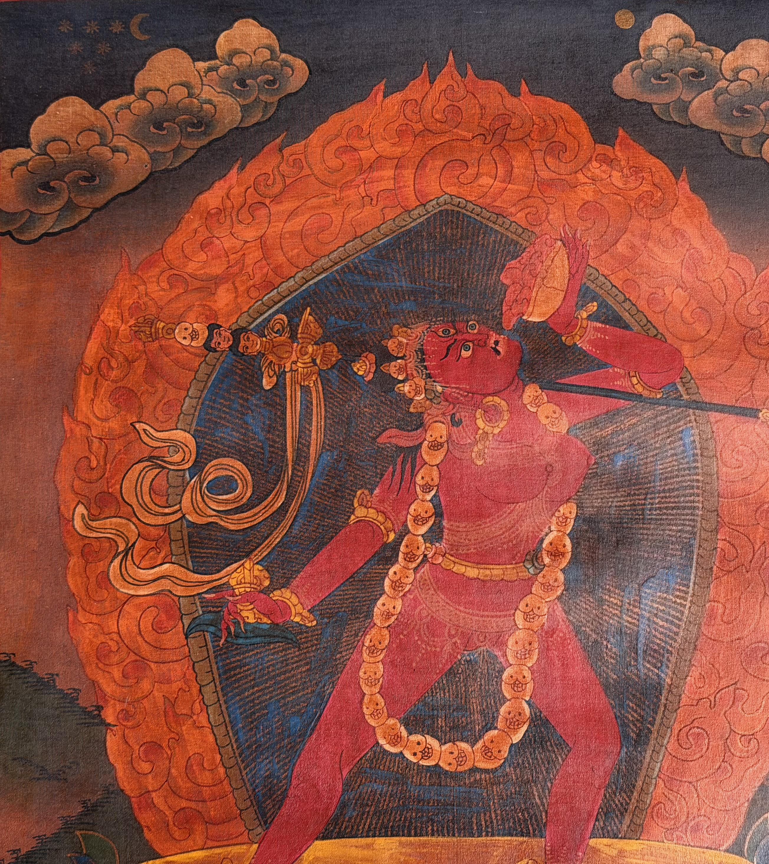 Vajrayogini Thangka | Oil-varnished Hand-painted Tibetan Tantra