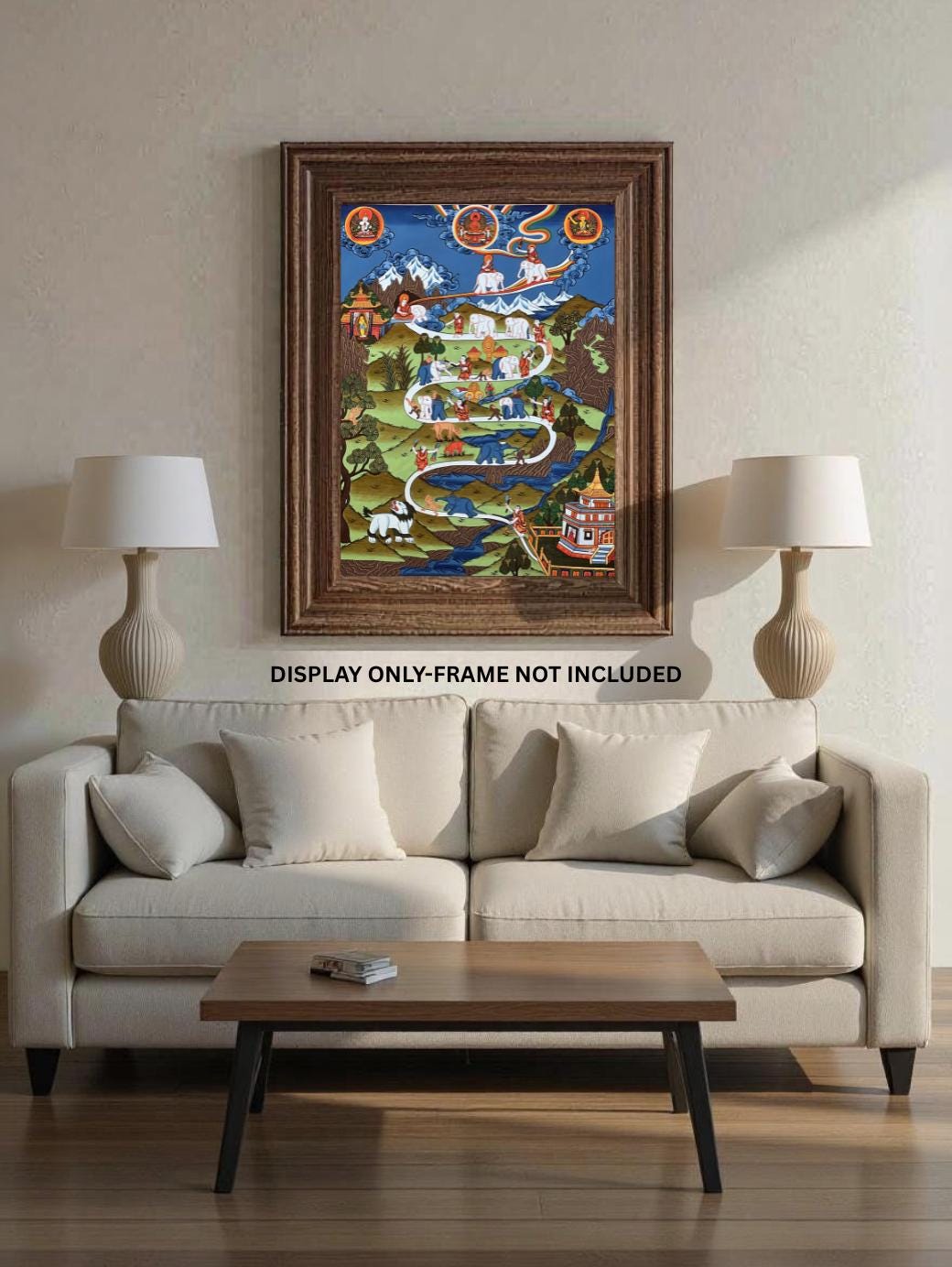 Samatha Thangka • Nine Stages of Meditation • Tibetan Buddhist Art