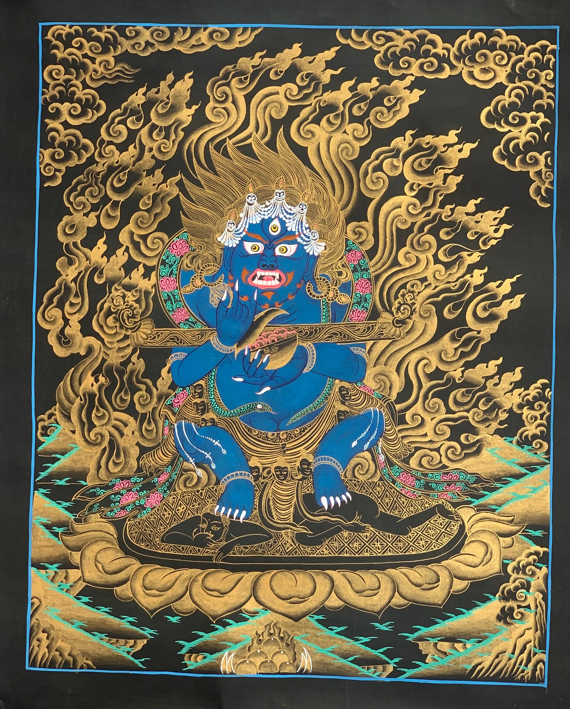 手描きのマハカラタンカ｜金色と天然色、ネパール美術 - Etsy 日本