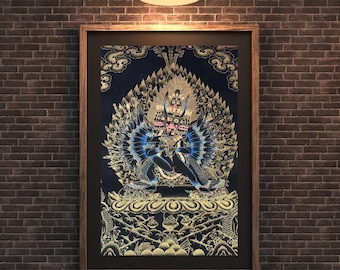 ネパールで手描きされた、守護神ヤマンタカ・タンカ画 - Etsy 日本
