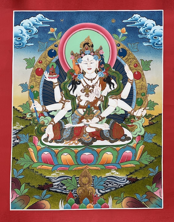 チベット ネパール 手書き タンカ 曼荼羅アート チベット ネパール