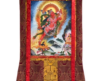Akash Yogini Newari Paubha Thangka | Vidyadhari – the Knowledge