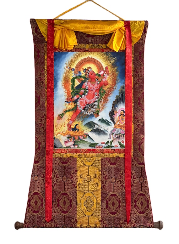 Akash Yogini Newari Paubha Thangka | Vidyadhari – the Knowledge