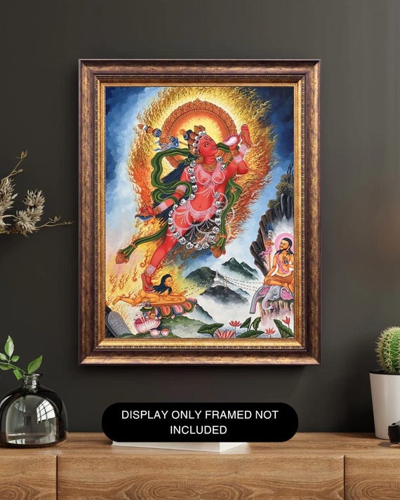 Akash Yogini Newari Paubha Thangka | Vidyadhari – the Knowledge