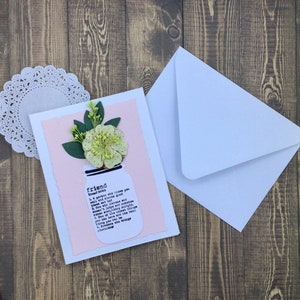 Handmade Friendship Card | Blank Note Card | Friendship Note Card