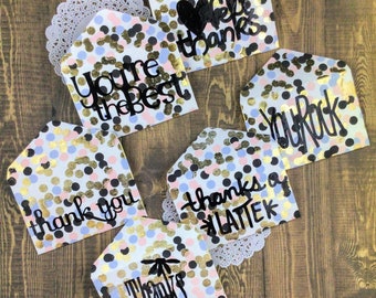 Thank you gift card envelopes| Set of 6 mini envelopes| Gift card holders