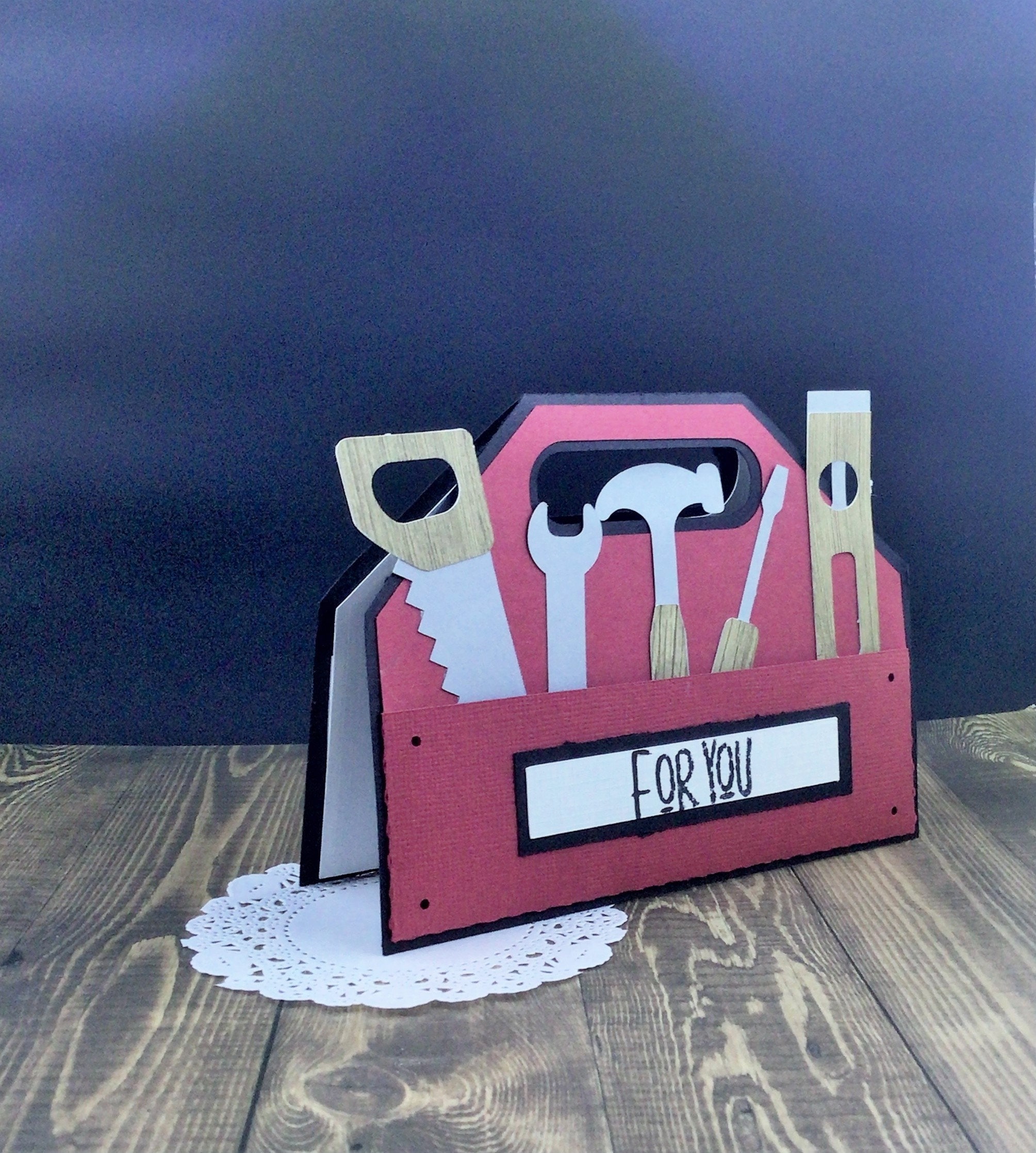 Toolbox Gift Card Holder for Him Gift Card Holder & Matching Mini Card