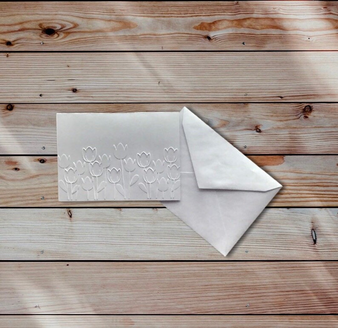 Embossed Note Card Set| Blank Note Card & Envelope Set - Etsy