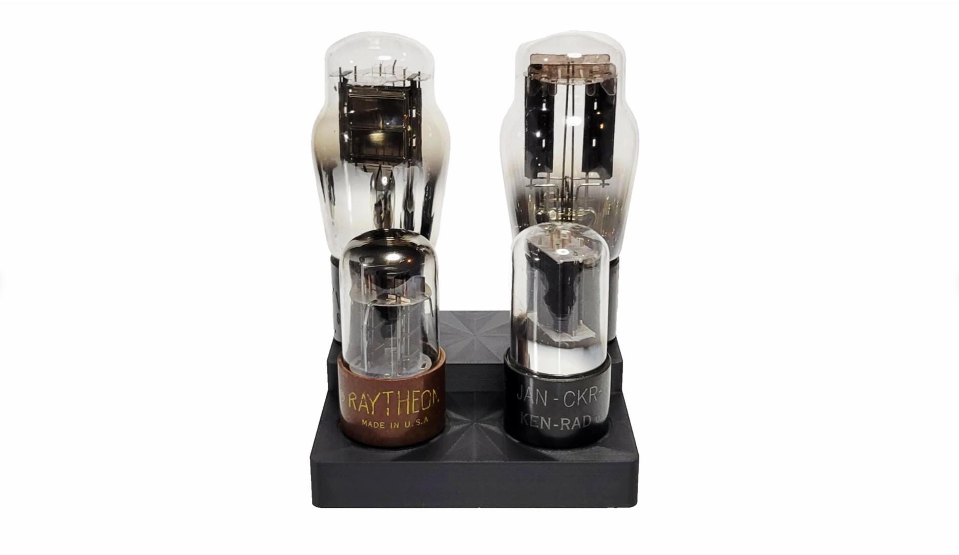 Vacuum Tube Display Stand for 4 Pin & Octal 8 Pin Sockets 300B, 45, 2A3 ...