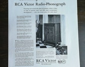 Vintage 1931 Rca Victor Radio-Phonograph Full Page Original Ad