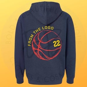 From The Logo - 22 - Clark - Navy - Hoodie - Indiana Fever - Reverse