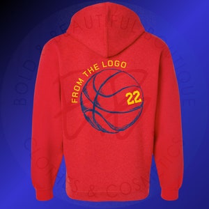 From The Logo - 22 - Clark - Red - Hoodie - Indiana Fever - Reverse