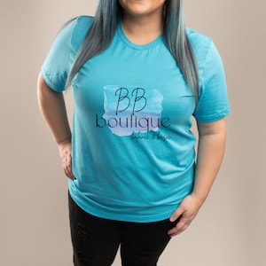 Heather Aqua Bella Canvas Mock Up 3001CVC