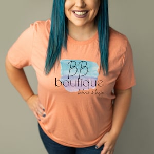 Heather Prism Sunset Bella Canvas Mock Up 3001CVC