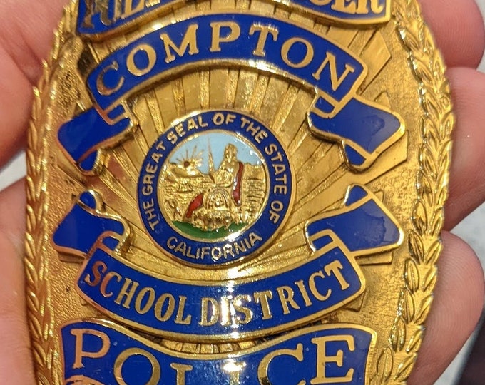 Compton Unified School District Police Officer Breast Badge Etsy