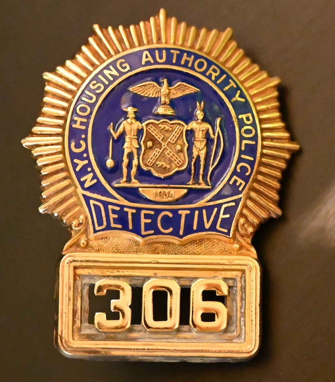 New York City Housing Authority Police Detective Breast Badge Etsy