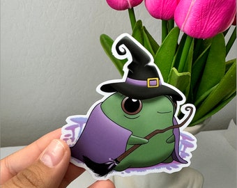 Witch frog, Halloween Stickers, Medusa, Ghost Frog, Ghost Booty, Punny Stickers, Cute Spooky