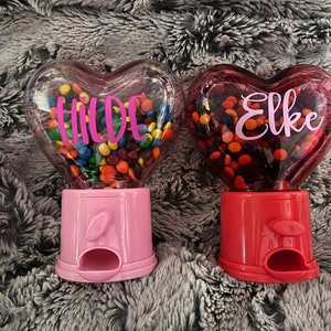 Custom Valentines Day Gift , Gumball Machine , Personalized Candy Dispenser , Custom Gift for Child , Handmade , Kitchen Decor , Party Favor
